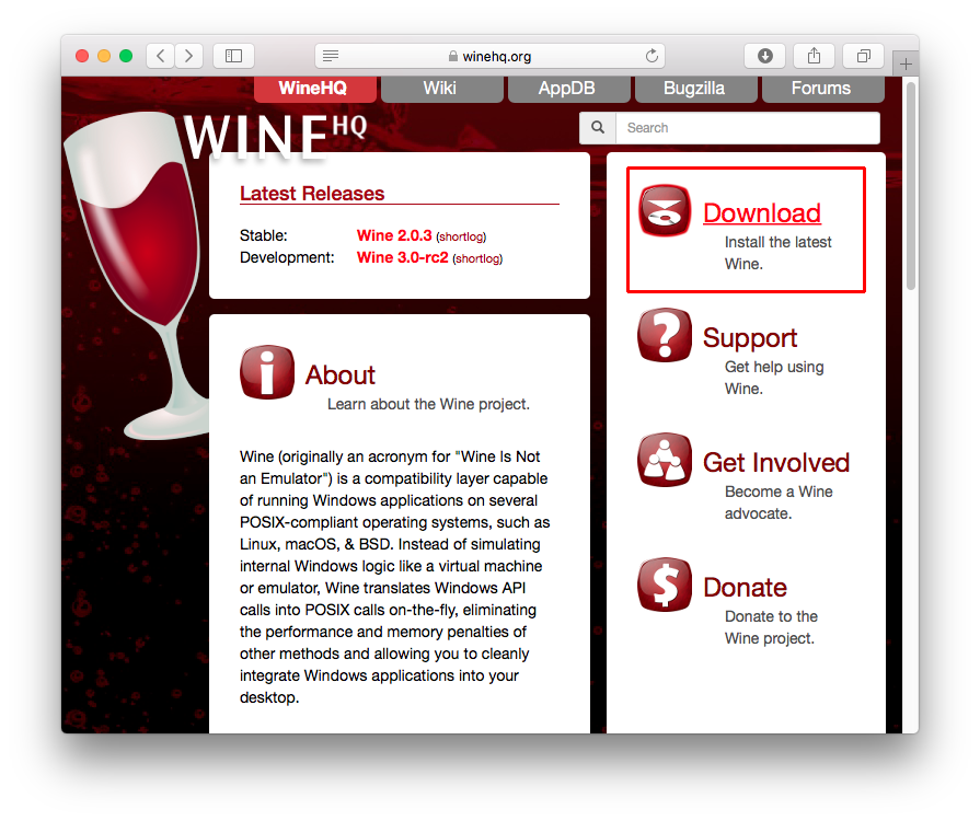 wine tool for mac